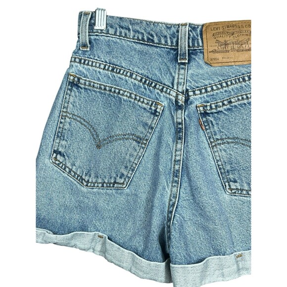 Vintage Levi’s 954 High Rise Jean Shorts Women’s Sz 5 90s Orange Tab Made in USA - Picture 6 of 9